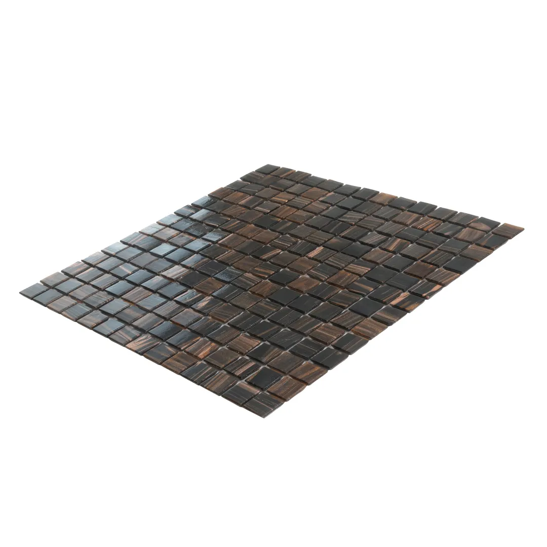 Apollo Tile Mingles Dark Brown 12-in x 12-in Glossy Glass Uniform Squares Floor and Wall Tile (20-sq. ft/ Carton), photo 4 of 6