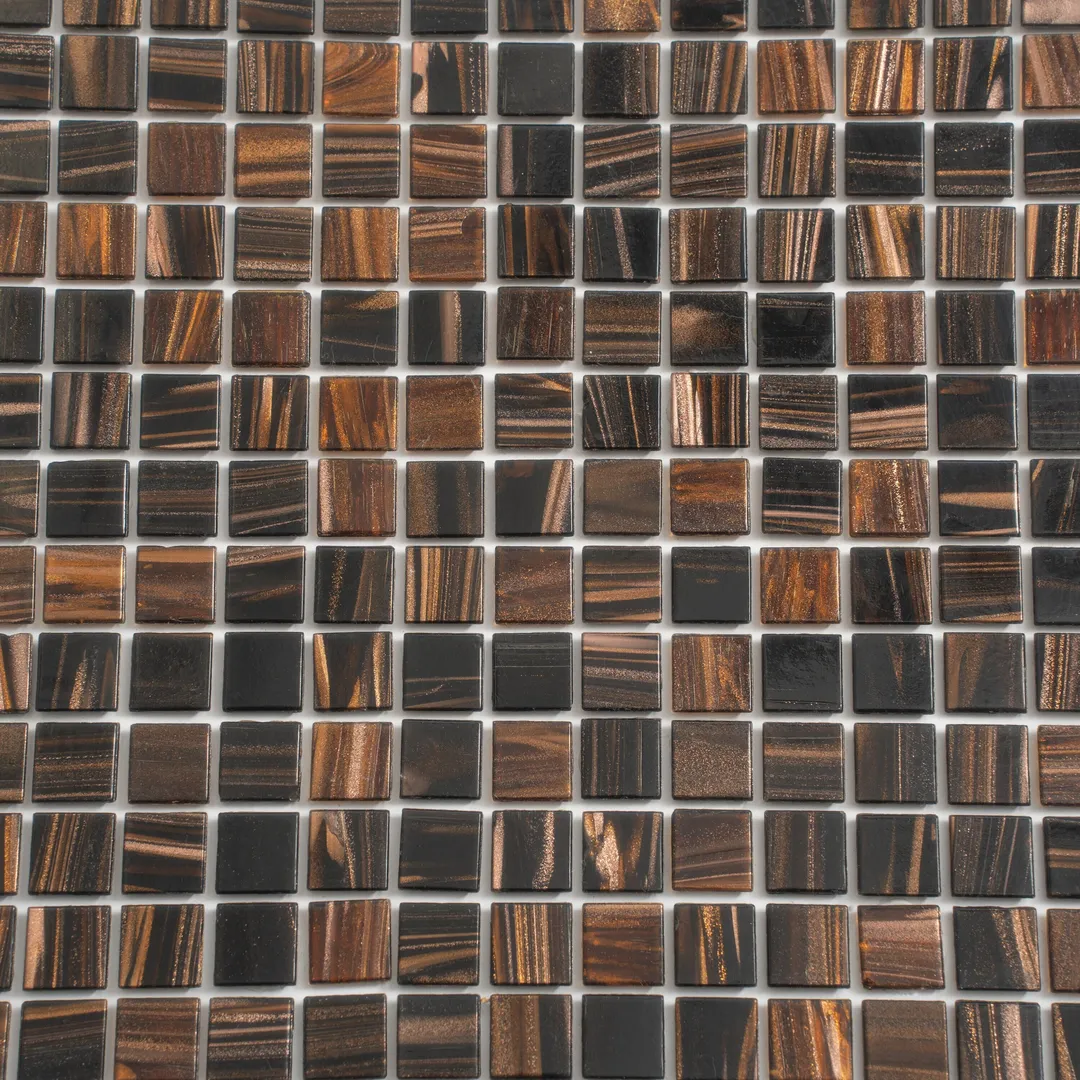 Apollo Tile Mingles Dark Brown 12-in x 12-in Glossy Glass Uniform Squares Floor and Wall Tile (20-sq. ft/ Carton), photo 6 of 6
