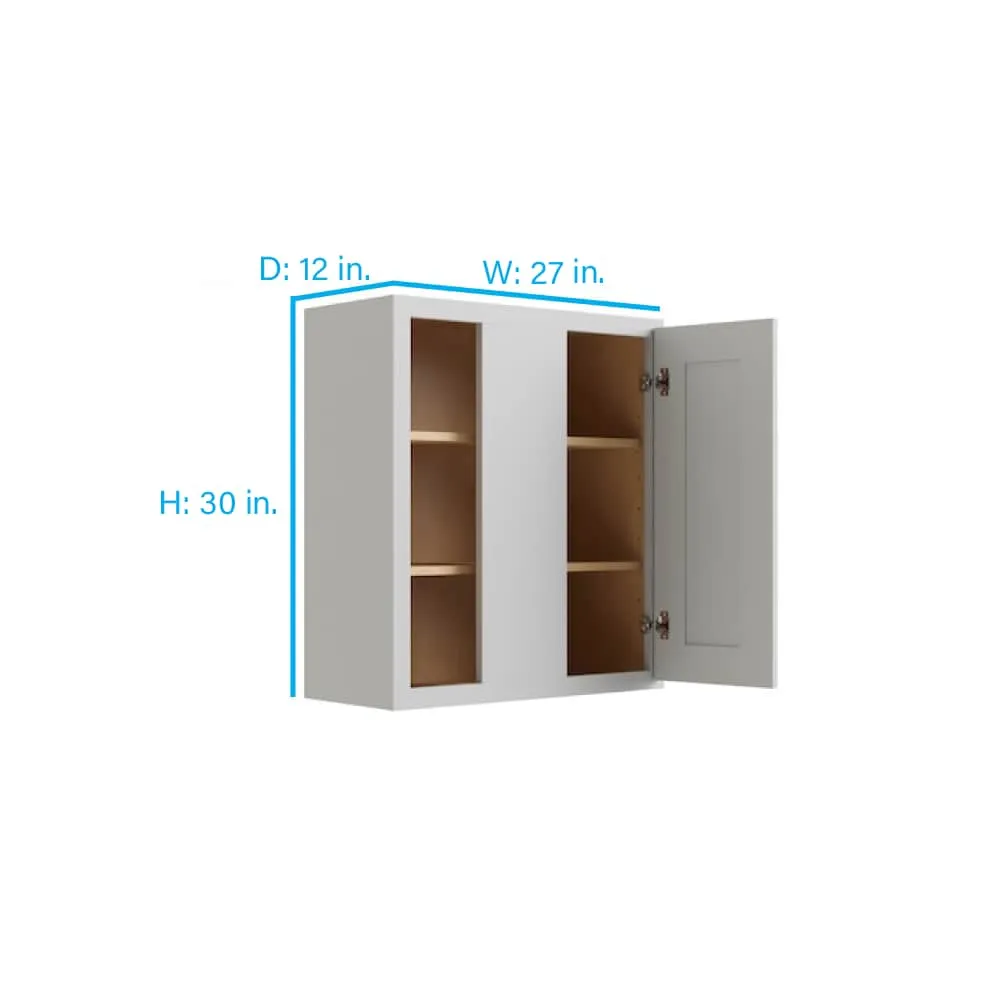 RELIABILT Parkstone 27-in W x 30-in H x 12-in D Grey Blind Wall Fully Assembled Plywood Cabinet (Shaker Door Style), photo 2 of 2