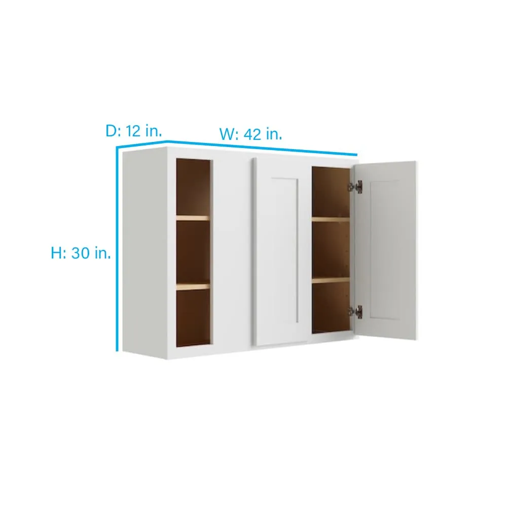 RELIABILT Parkstone 42-in W x 30-in H x 12-in D White Blind Wall Fully Assembled Plywood Cabinet (Shaker Door Style), photo 2 of 9
