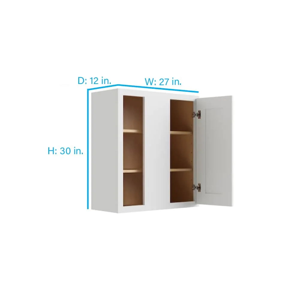 RELIABILT Parkstone 27-in W x 30-in H x 12-in D White Blind Wall Fully Assembled Plywood Cabinet (Shaker Door Style), photo 2 of 9