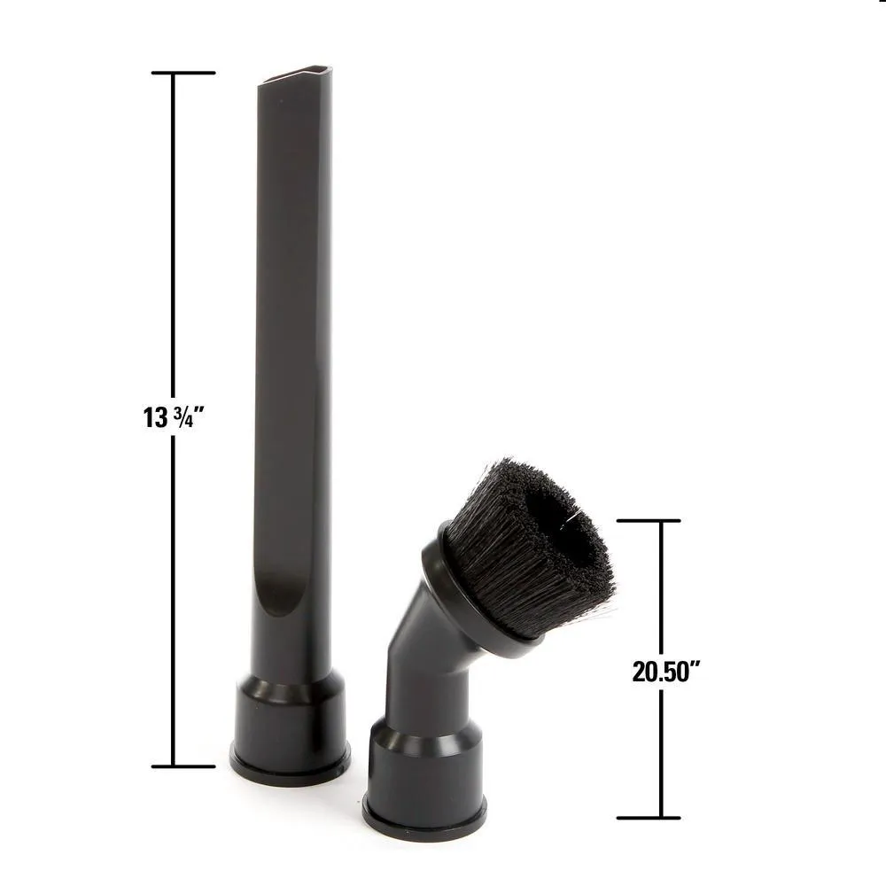 1-1/4 in. to 1-7/8 in. Dusting Brush and Crevice Tool Accessory Kit for RIDGID Wet/Dry Shop Vacuums, photo 6 of 12