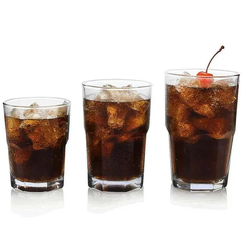 3-Different Sizes Glassware Set (Set of 18)