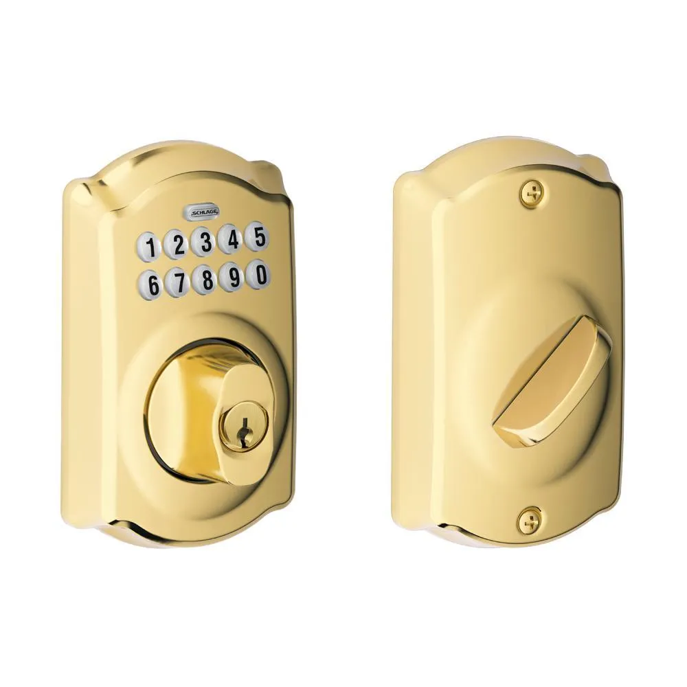 Camelot Satin Nickel Keypad Electronic Door Lock Deadbolt, photo 10 of 11