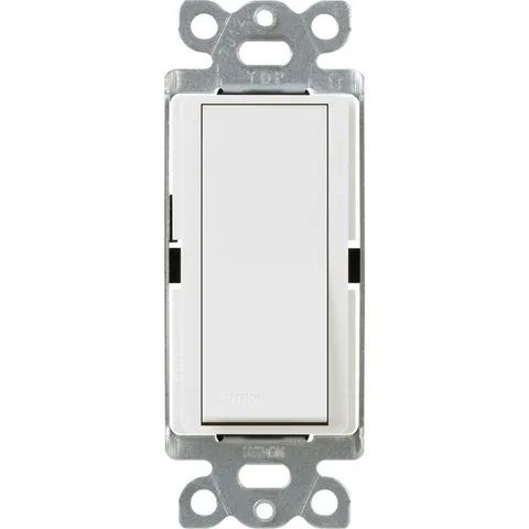 Claro 15 Amp 3-Way Rocker Switch with Locator Light, White