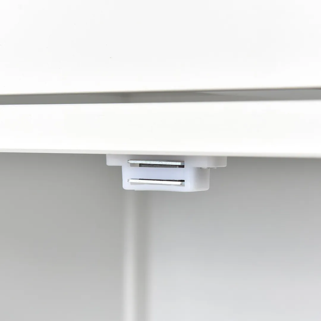 SINOFURN White Mdf Base with Wood Top Rolling Kitchen Cart (18.5-in x 54.33-in x 36.22-in), photo 15 of 20