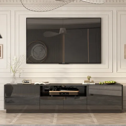 Modern/Contemporary Black Tv Cabinet (Accommodates TVs up to 70-in)