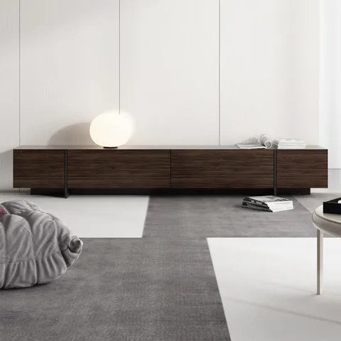 Modern/Contemporary Dark Brown Tv Cabinet Integrated Tv Mount