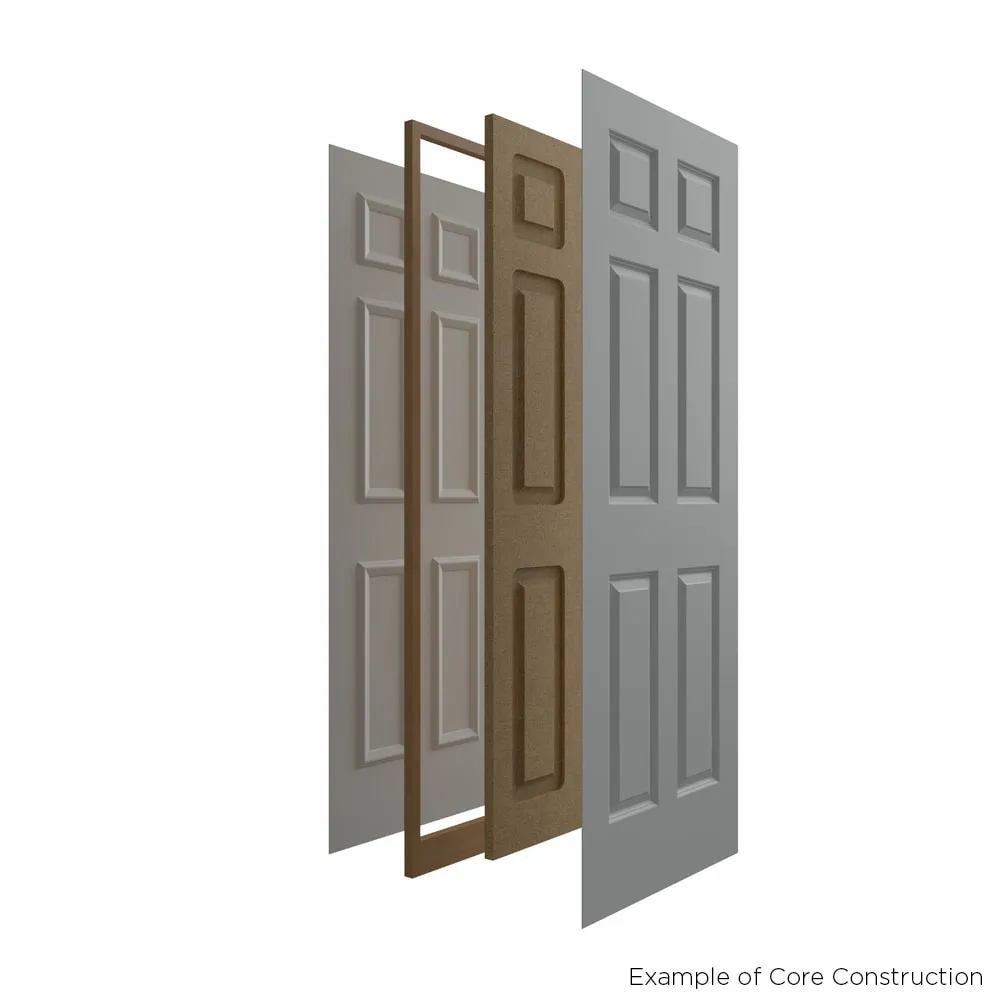 Masonite Traditional 30-in x 80-in Flush Hollow Core Unfinished Hardwood Veneer Right Hand Single Prehung Interior Door, photo 4 of 8