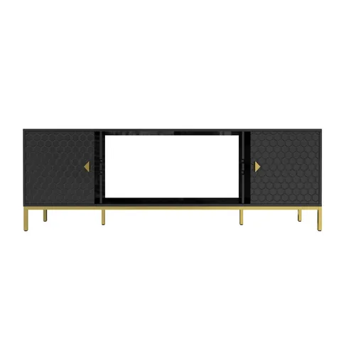 Modern/Contemporary Black Tv Cabinet Integrated Tv Mount