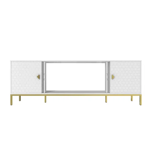 Modern/Contemporary White Tv Cabinet Integrated Tv Mount
