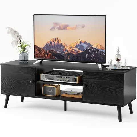 Modern/Contemporary Black Tv Cabinet (Accommodates TVs up to 60-in)