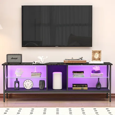 Modern/Contemporary Brown Tv Cabinet (Accommodates TVs up to 65-in)