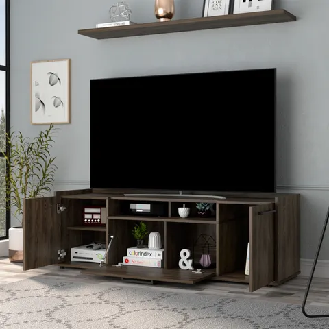 Modern/Contemporary Brown Tv Cabinet (Accommodates TVs up to 55-in)