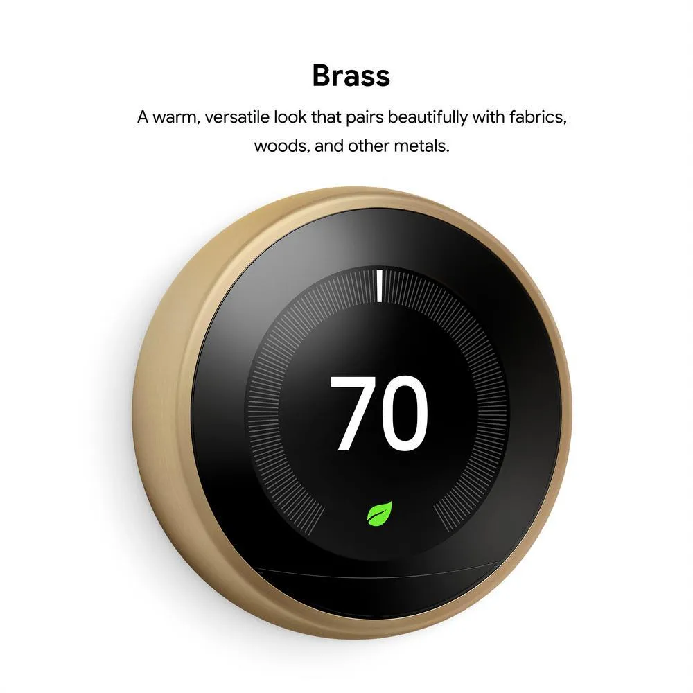 Nest Learning Thermostat 3rd Gen in Brass, photo 3 of 23