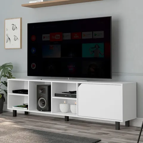Modern/Contemporary White Tv Cabinet (Accommodates TVs up to 70-in)