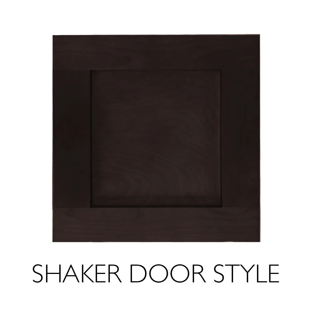Design House Brookings 21-in W x 36-in H x 12-in D Espresso Maple Wall Ready To Assemble Plywood Cabinet (Recessed Panel Shaker Door Style), photo 10 of 20