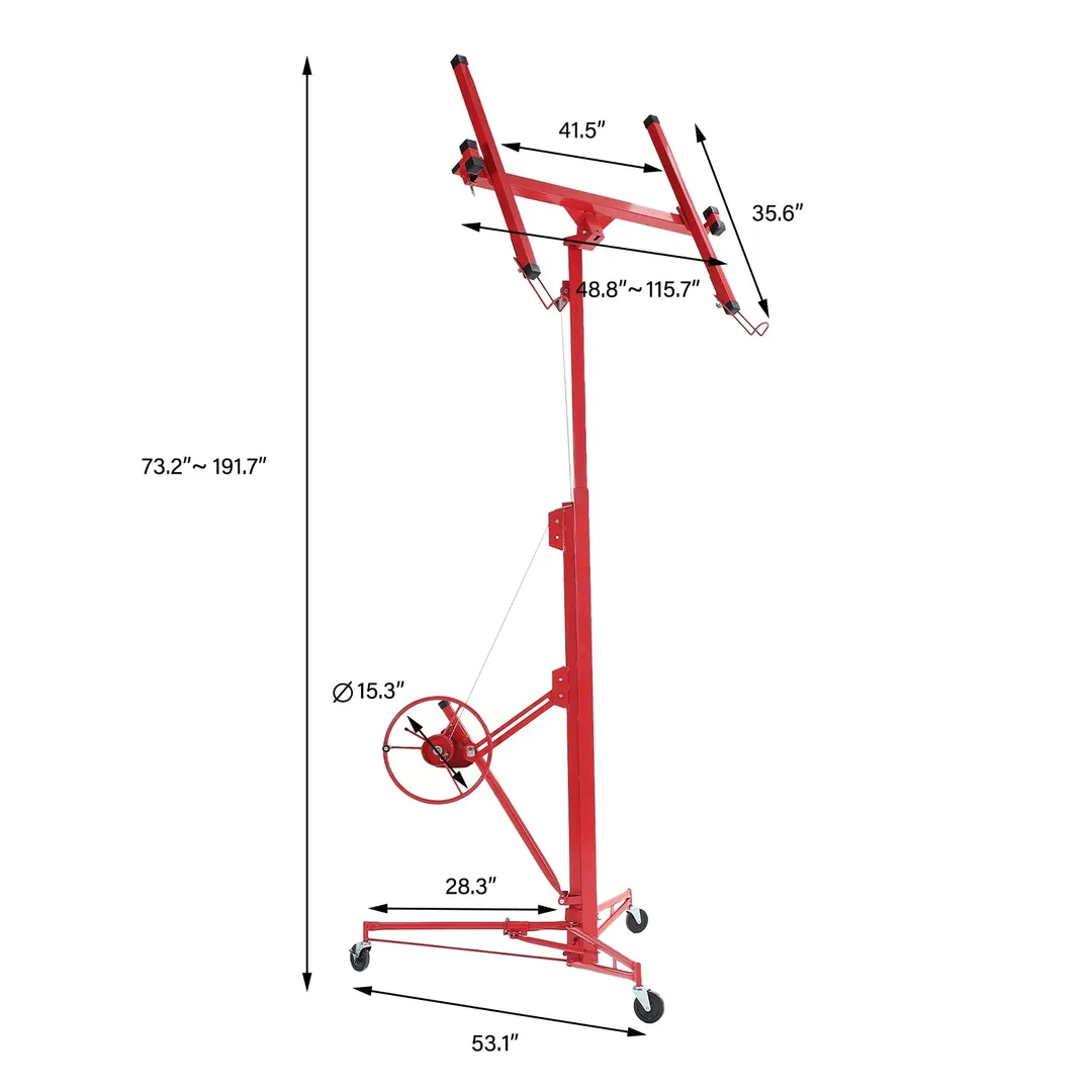 Maocao Hoom 16ft Drywall Lift 16-ft H x 53.1-in L x 53.1-in W Steel Drywall Lift, photo 4 of 10