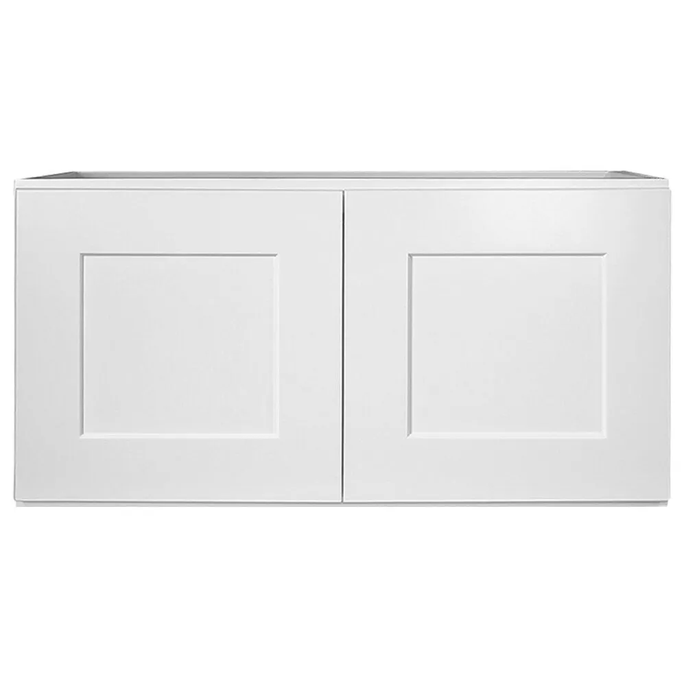 Design House Brookings 24-in W x 12-in H x 12-in D White Maple L-shaped Corner Wall Fully Assembled Plywood Cabinet (Recessed Panel Shaker Style), photo 8 of 20