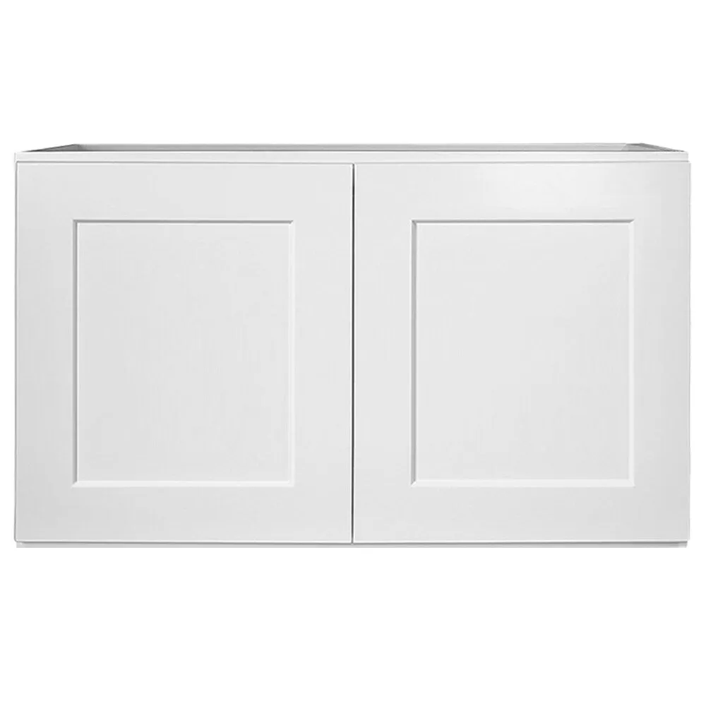 Design House Brookings 36-in W x 21-in H x 12-in D White Maple Wall Ready To Assemble Plywood Cabinet (Recessed Panel Shaker Door Style), photo 5 of 19