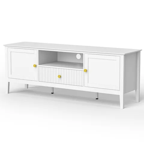 Modern/Contemporary White Tv Cabinet Integrated Tv Mount