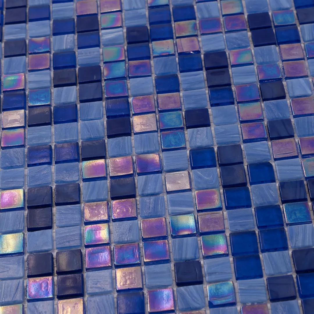 Apollo Tile Mingles Blue 11-1/2-in x 11-1/2-in Glossy Glass Uniform Squares Floor and Wall Tile (18.69-sq. ft/ Carton), photo 3 of 6