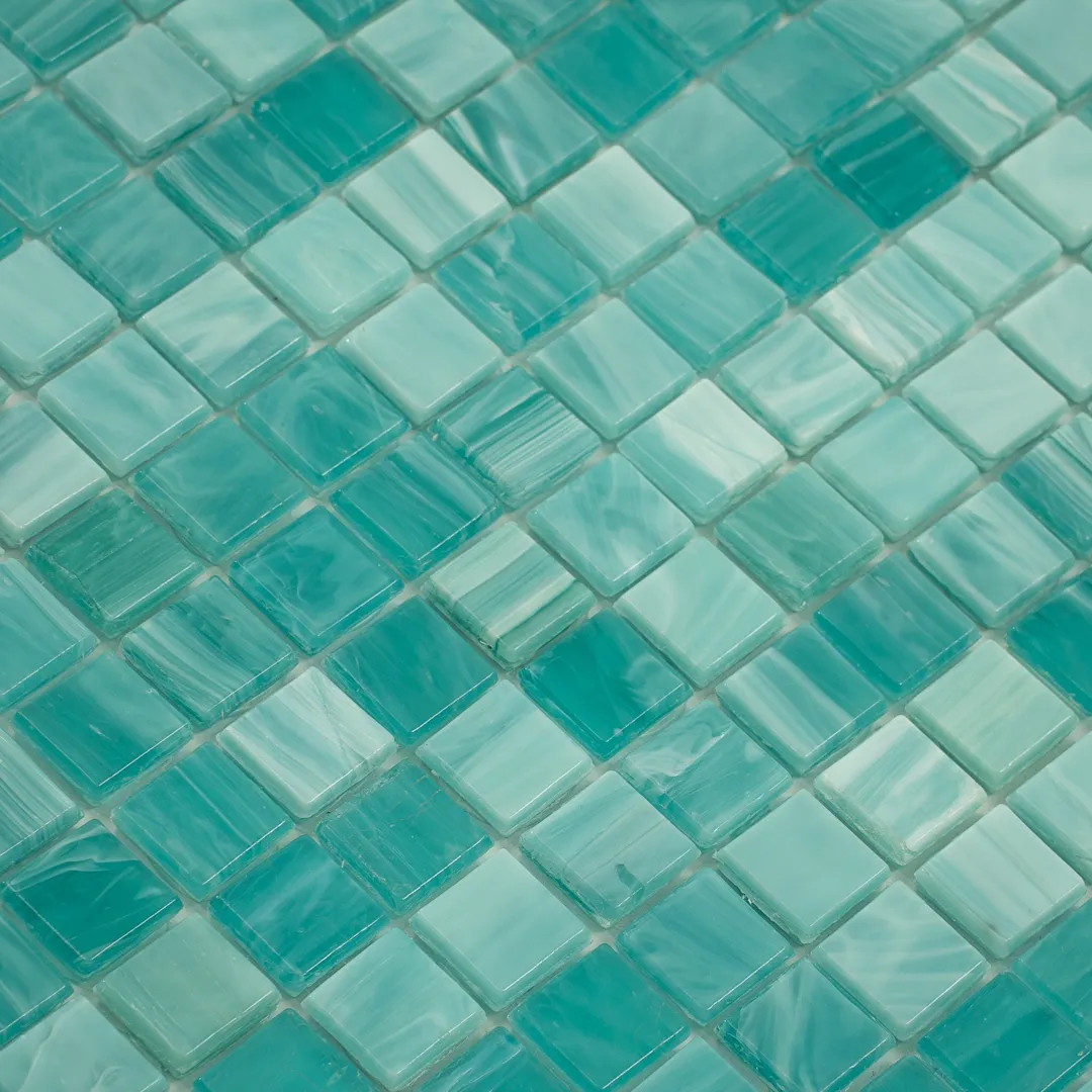 Apollo Tile Skosh Aqua Green 11-1/2-in x 11-1/2-in Glossy Glass Uniform Squares Floor and Wall Tile (18.69-sq. ft/ Carton), photo 2 of 5