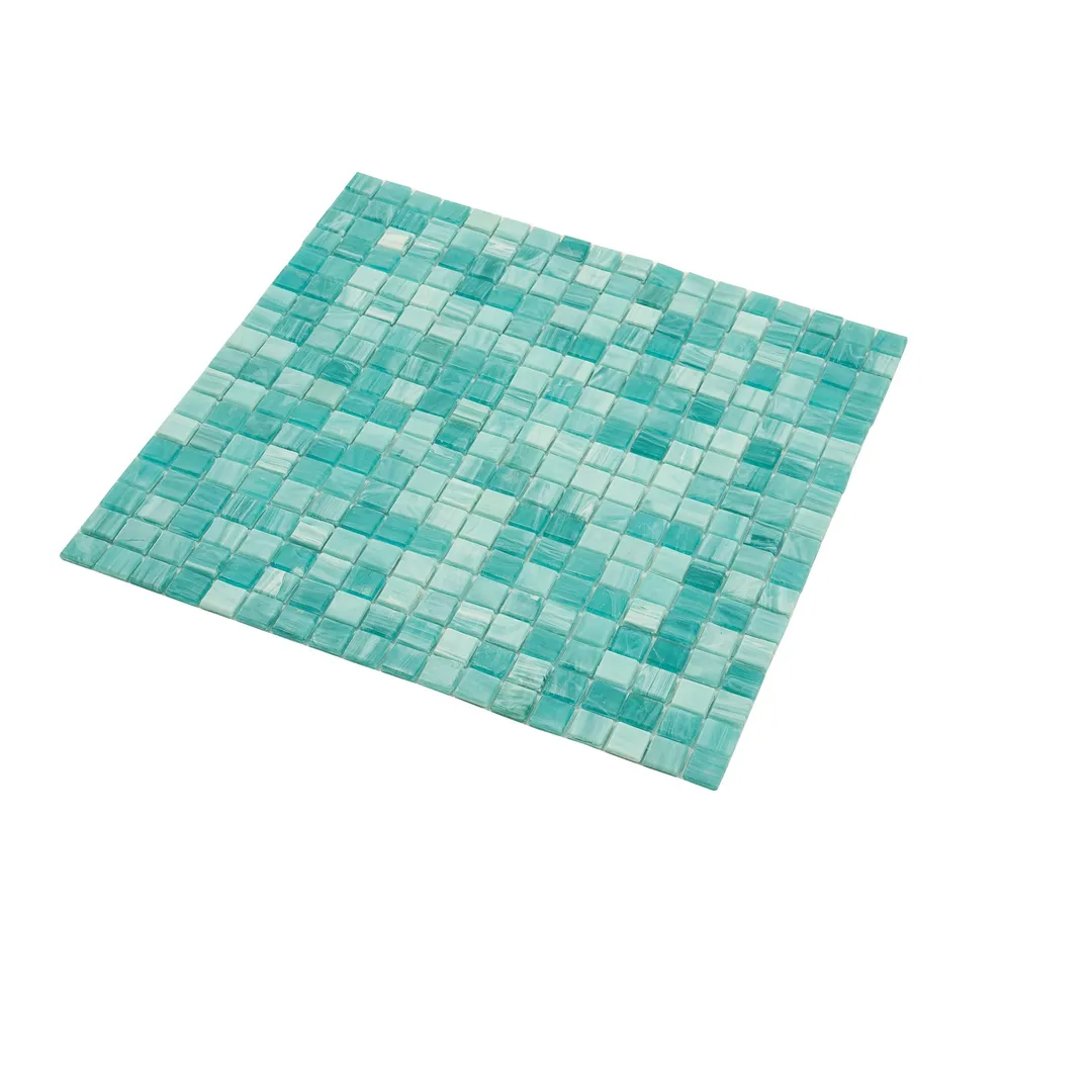 Apollo Tile Skosh Aqua Green 11-1/2-in x 11-1/2-in Glossy Glass Uniform Squares Floor and Wall Tile (18.69-sq. ft/ Carton), photo 4 of 5