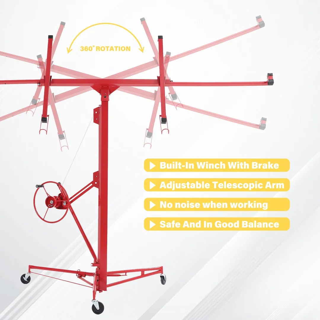 Maocao Hoom 11ft Red Drywall Lift 11-ft H x 53.5-in L x 53.5-in W Steel Drywall Lift, photo 10 of 10