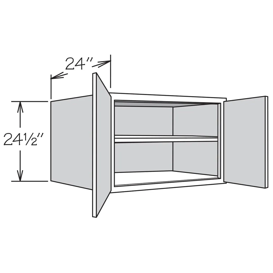 Shenandoah PRO Express Breckenridge 36-in W x 24.5-in H x 24-in D Linen Full Overlay Wall Fully Assembled Plywood Cabinet (Recessed Panel Shaker Door Style), photo 12 of 13