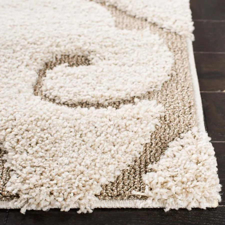 Safavieh Florida Scroll Shag 9 x 12 Cream/Beige Indoor Floral/Botanical Area Rug, photo 2 of 9