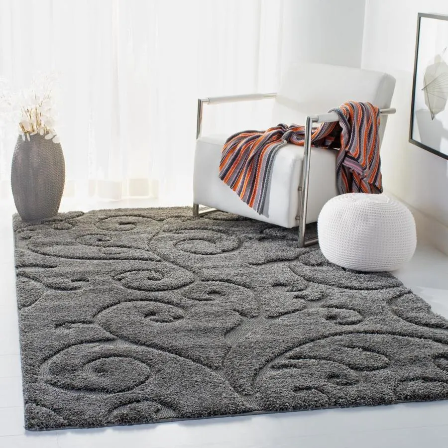 Safavieh Florida Scroll Shag 9 x 12 Cream/Beige Indoor Floral/Botanical Area Rug, photo 9 of 9