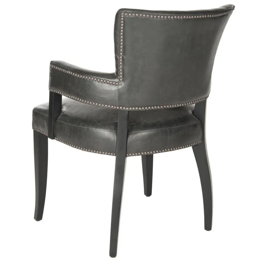 Safavieh Desa Contemporary/Modern Faux Leather Upholstered Side Chair (Wood Frame), photo 2 of 4