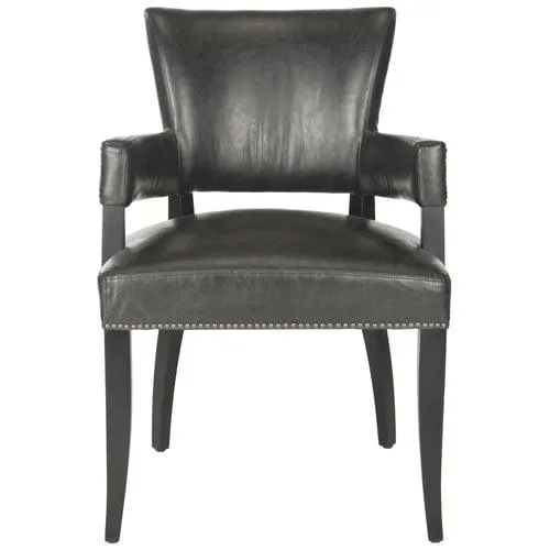 Safavieh Desa Contemporary/Modern Faux Leather Upholstered Side Chair (Wood Frame), photo 4 of 4