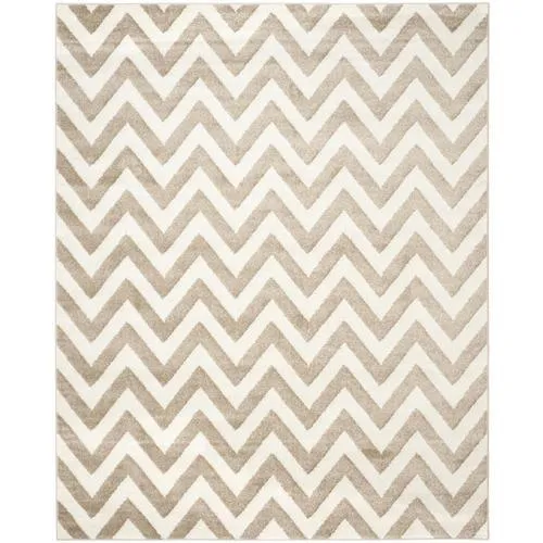 Safavieh Amherst Bellport 10 x 14 Wheat/Beige Indoor/Outdoor Chevron Mid-Century Modern Area Rug, photo 4 of 4