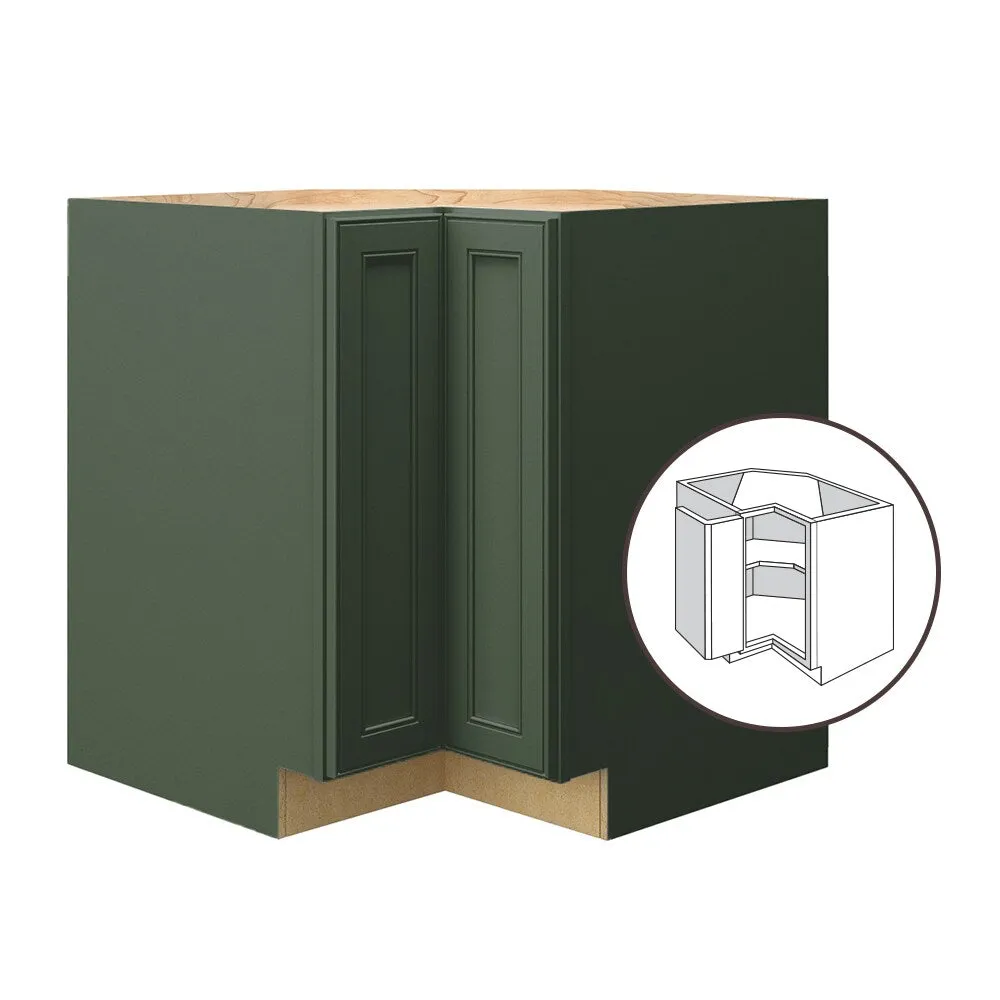 allen + roth Heathrow 33-in W x 34.5-in H x 24-in D Sage L-shaped Corner Base Fully Assembled Cabinet (Recessed Panel Mitered Style), photo 12 of 13