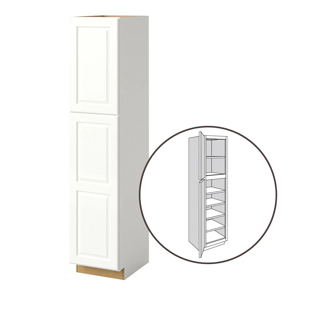allen + roth Tilson 18-in W x 90-in H x 24-in D Linen Pantry Fully Assembled Cabinet (Raised Panel Square Door Style), photo 13 of 15