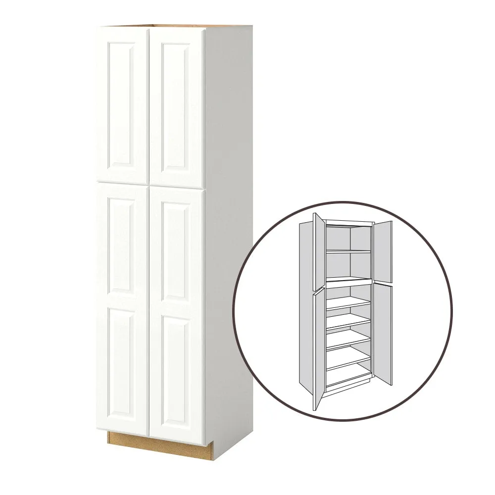allen + roth Tilson 24-in W x 84-in H x 24-in D Linen Pantry Fully Assembled Cabinet (Raised Panel Square Door Style), photo 13 of 15