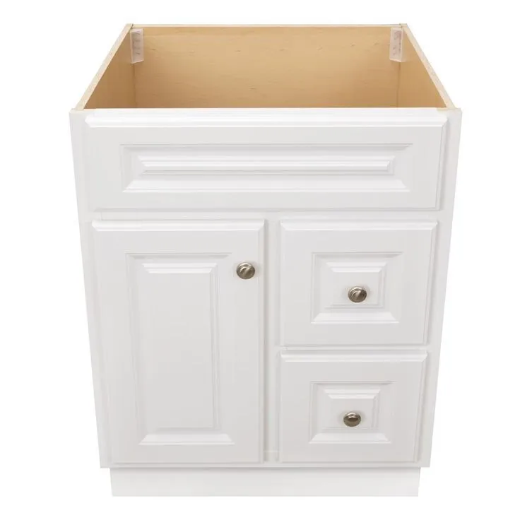 Hampton Bay Hampton 24 in. W x 21 in. D x 33.5 in. H Bathroom Vanity Cabinet Only in White, photo 7 of 11