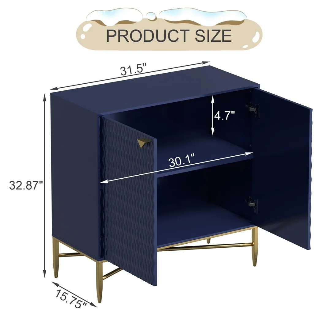 Mondawe 31.5 in. 2-Door Locker Accent Cabinet, Blue, photo 4 of 11