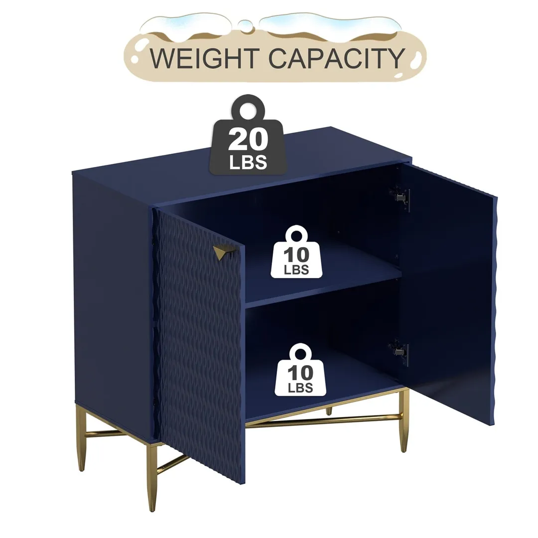 Mondawe 31.5 in. 2-Door Locker Accent Cabinet, Blue, photo 5 of 11