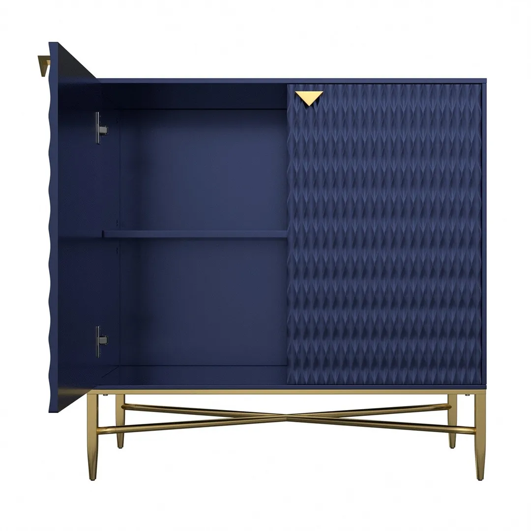 Mondawe 31.5 in. 2-Door Locker Accent Cabinet, Blue, photo 9 of 11