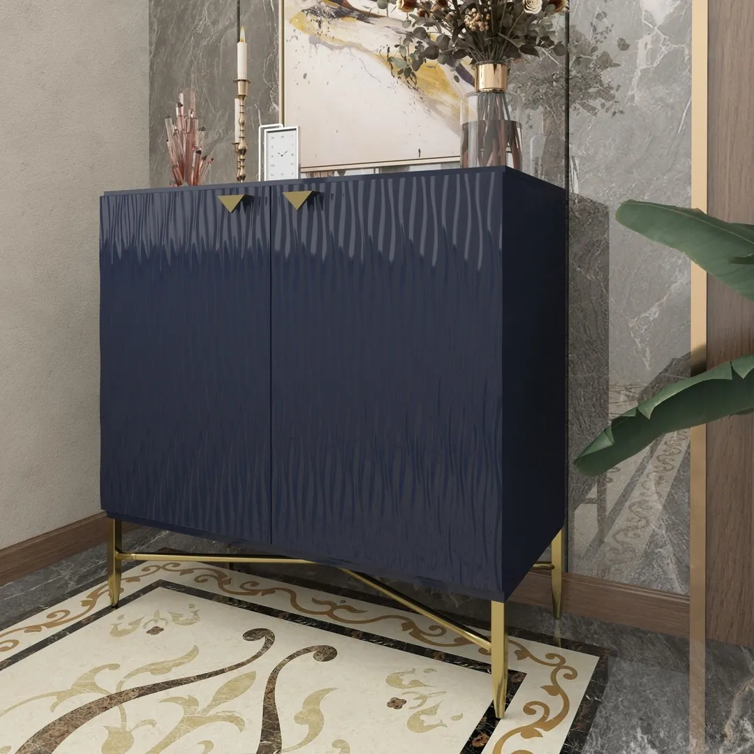 Mondawe 31.5 in. 2-Door Locker Accent Cabinet Chests, Blue, photo 2 of 13