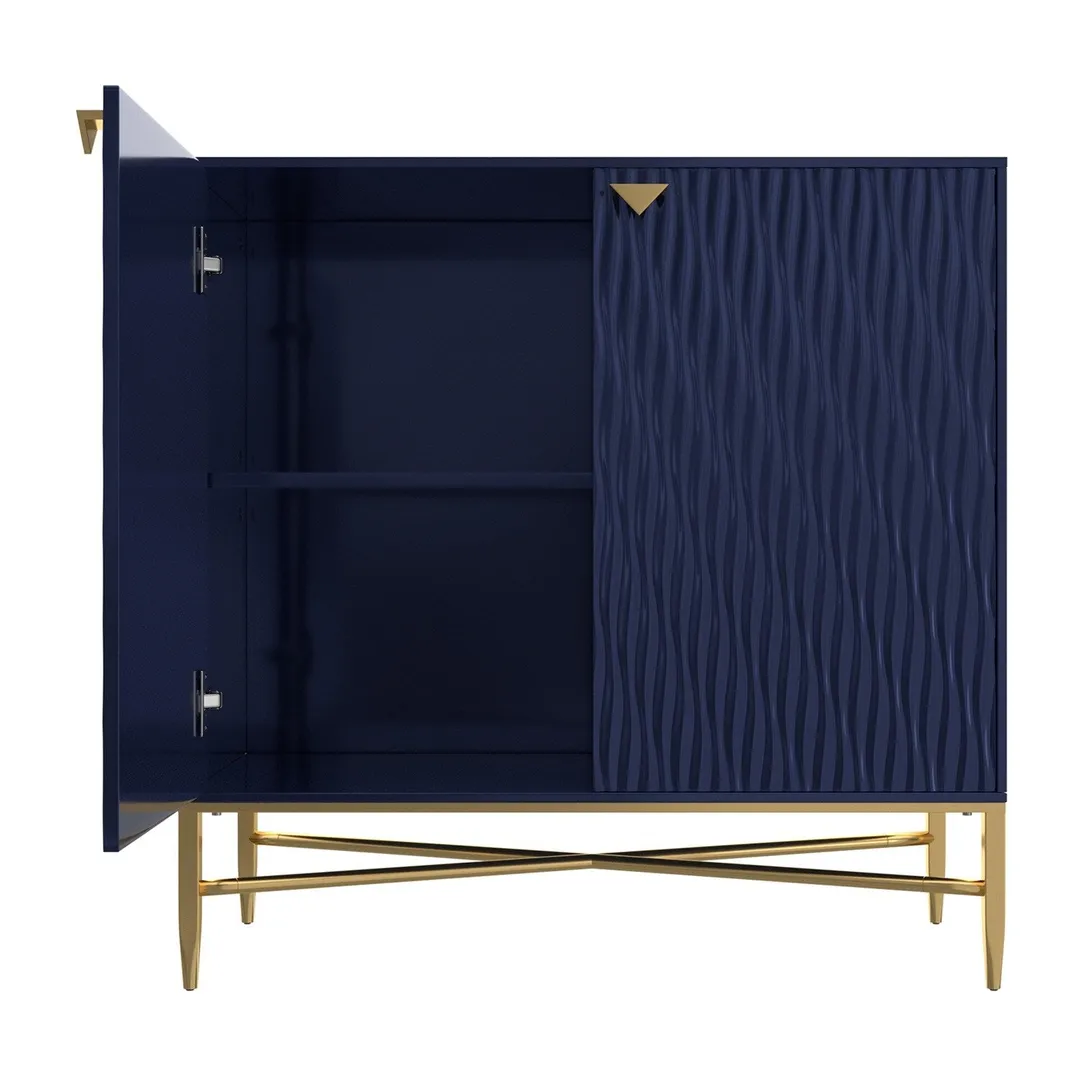 Mondawe 31.5 in. 2-Door Locker Accent Cabinet Chests, Blue, photo 11 of 13