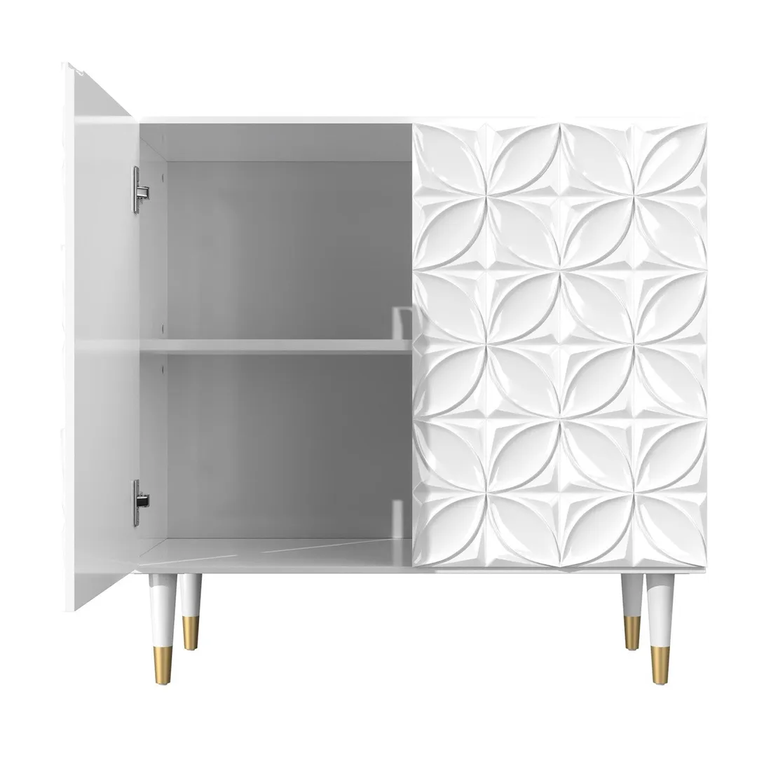 Mondawe 31.5 in. 2-Door Locker Accent Cabinet Chests, White, photo 10 of 12