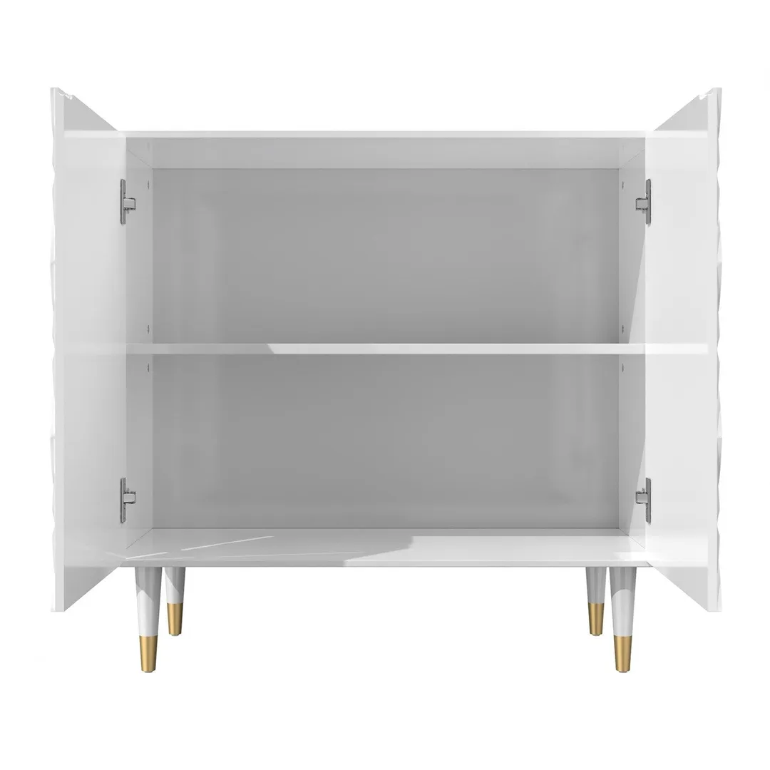 Mondawe 31.5 in. 2-Door Locker Accent Cabinet Chests, White, photo 11 of 12