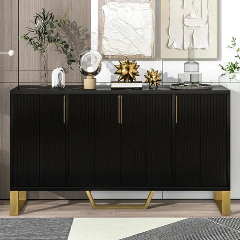 The pinstripe design on the door panel is elegant and understated