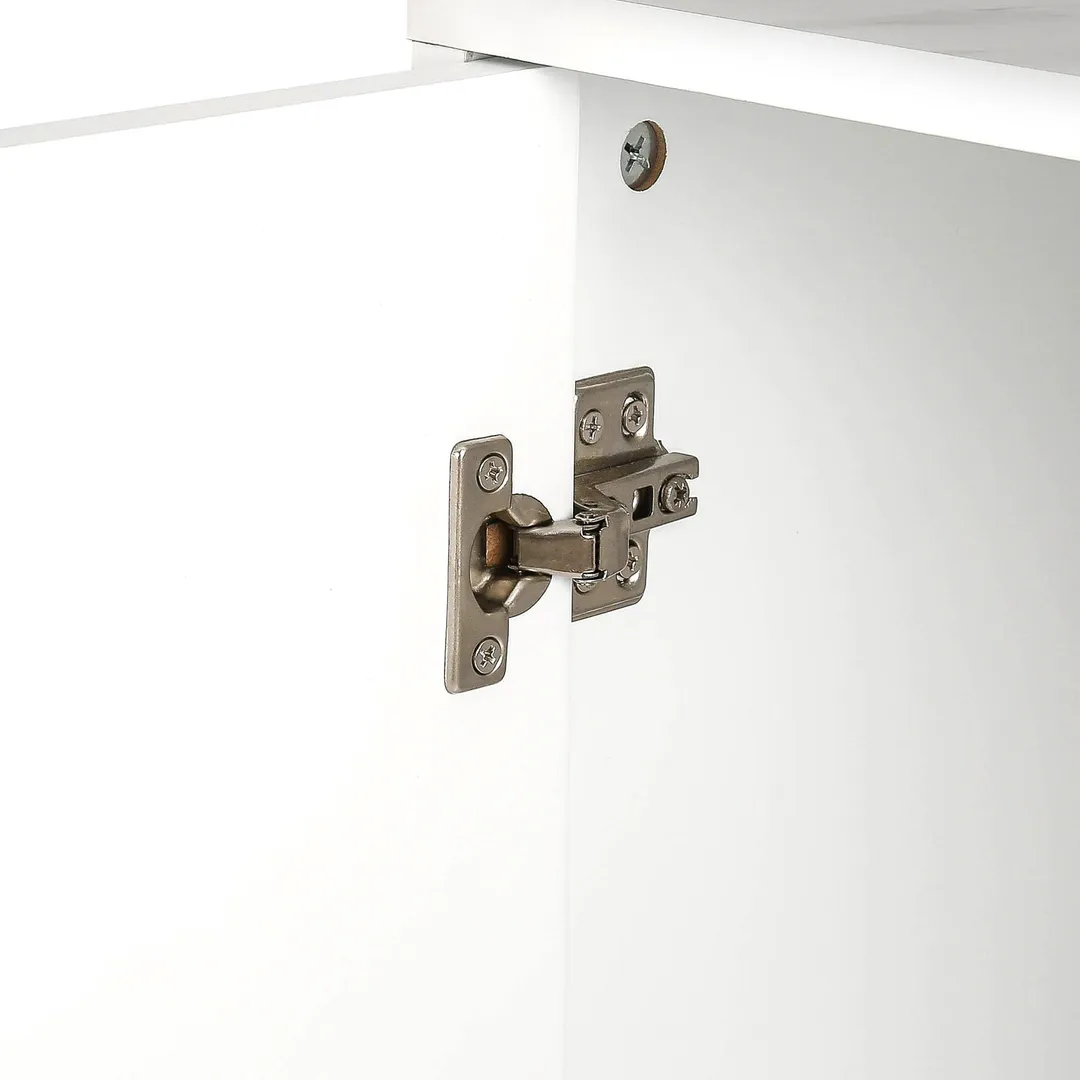 JIMSMAISON The pinstripe design on the door panel is elegant and understated, and the gold metal legs reflect the texture, the design of this cabinet combines the features of modern simplicity and light luxury, photo 5 of 12