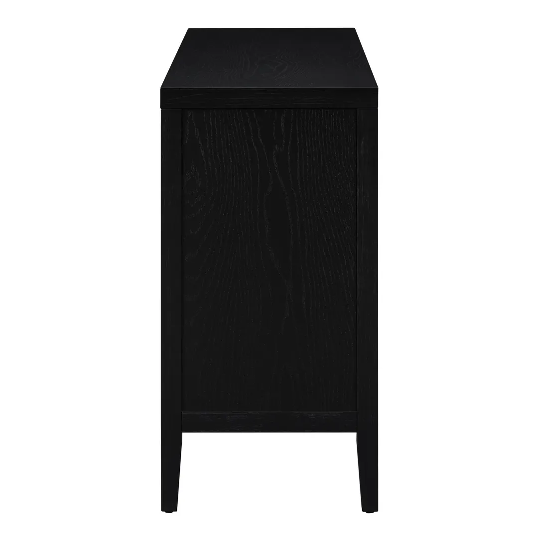JIMSMAISON This retro sideboard has four doors with rounded lines on the doors to create a three-dimensional look, the country-style cabinet adds a warm atmosphere to your home, photo 7 of 14