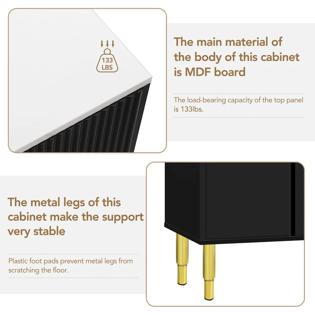 JIMSMAISON The amber-yellow glass doors and marble sticker tabletop are elegant and understated, and the gold metal legs reflect the texture, the design of this cabinet combines the features of modern simplicity and light luxury, photo 11 of 14